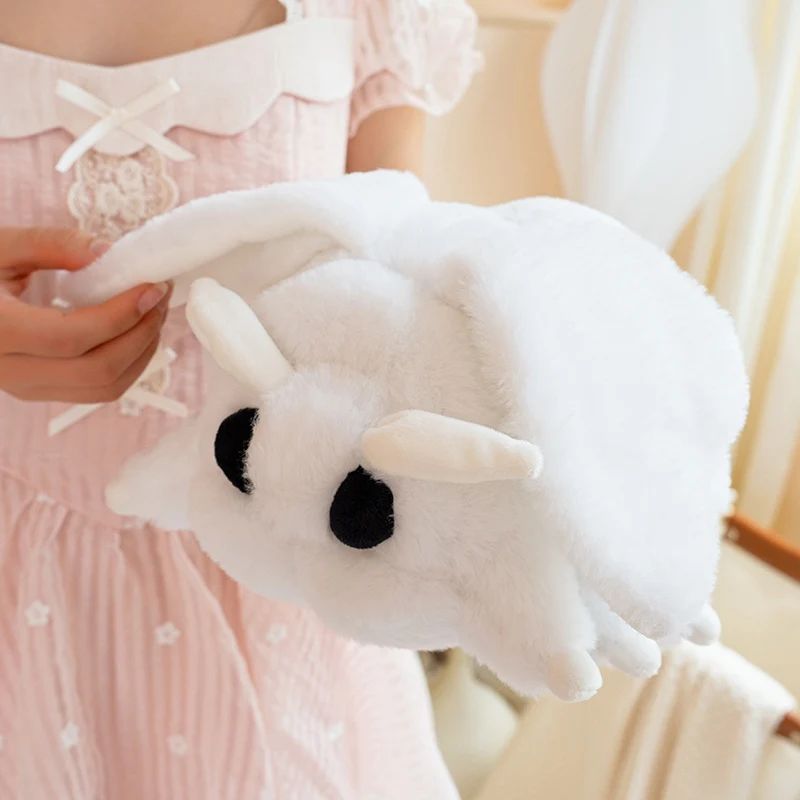 White Moth Plush Pillow Toy Soft Cartoon Moth Plushie Cute Night Butterfly Stuffed Animal Doll Xmas Birthday Gift