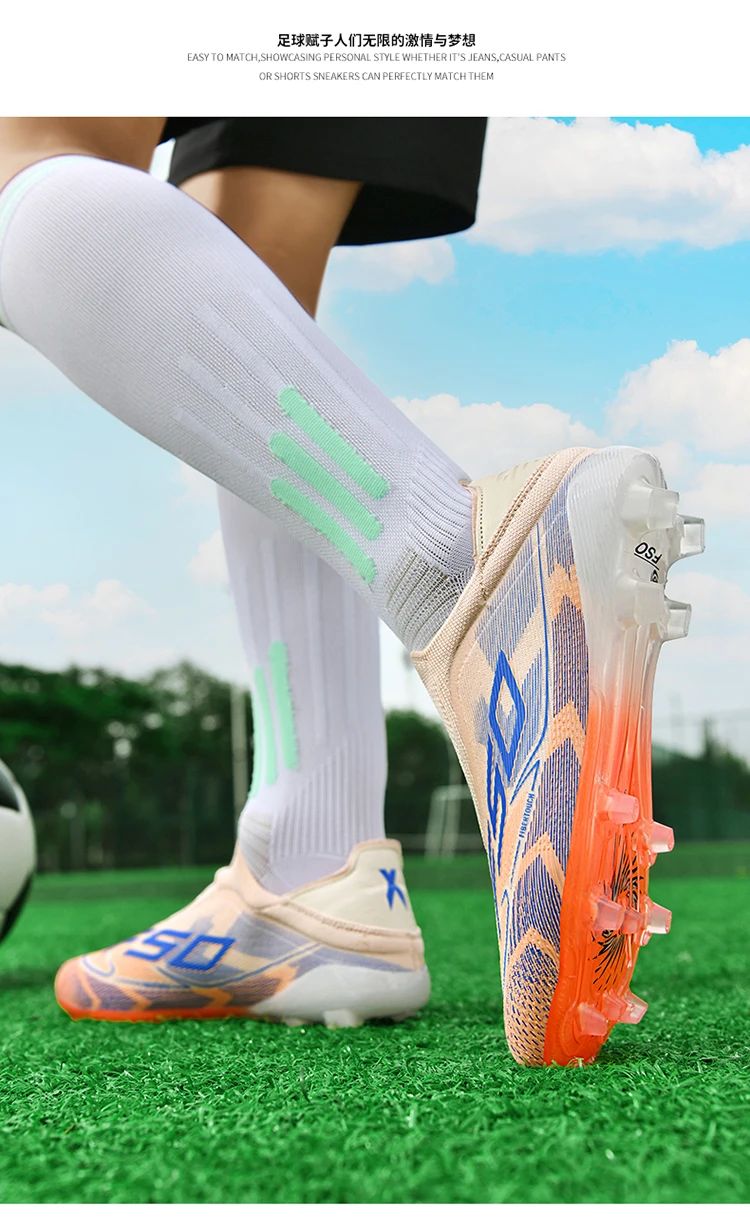 Men Society Soccer Shoes Cleats FG/TF Professional Original Women Football Boots Grass Indoor Training Unisex Non Slip Sneaker
