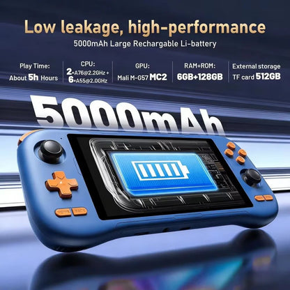 KINHANK K59 Android Handheld Console 6 128GB Memory 5.5-inch HD Screen Enjoy Dual-System Handheld Console Hall Joystick G99 Chip