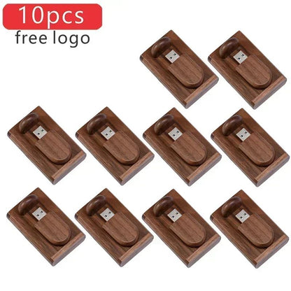 JASTER 10 unidades/lote (LOGOTIPO personalizável) Pen Drive USB 2.0 de Madeira 4GB 8GB 16GB 32GB 64GB 128GB Memory Stick Presente de Casamento