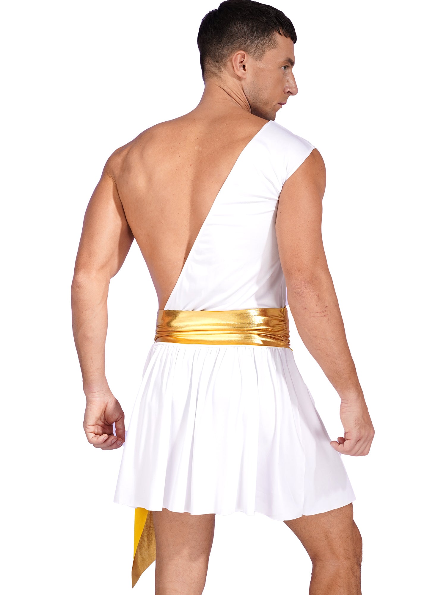Mens Roman Toga Costume Ancient Greek Gods Senator Emperor Robe Uniform Halloween Party Cosplay Role Play Fancy Dress