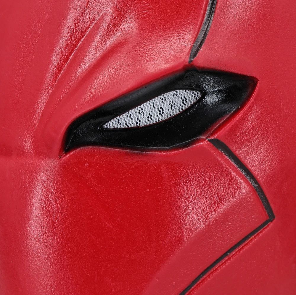 Cosplay Masks Superhero Red Hood Helmet Latex for Adult Man Face Masks Halloween Party Masquerade Carnival Costume Prop