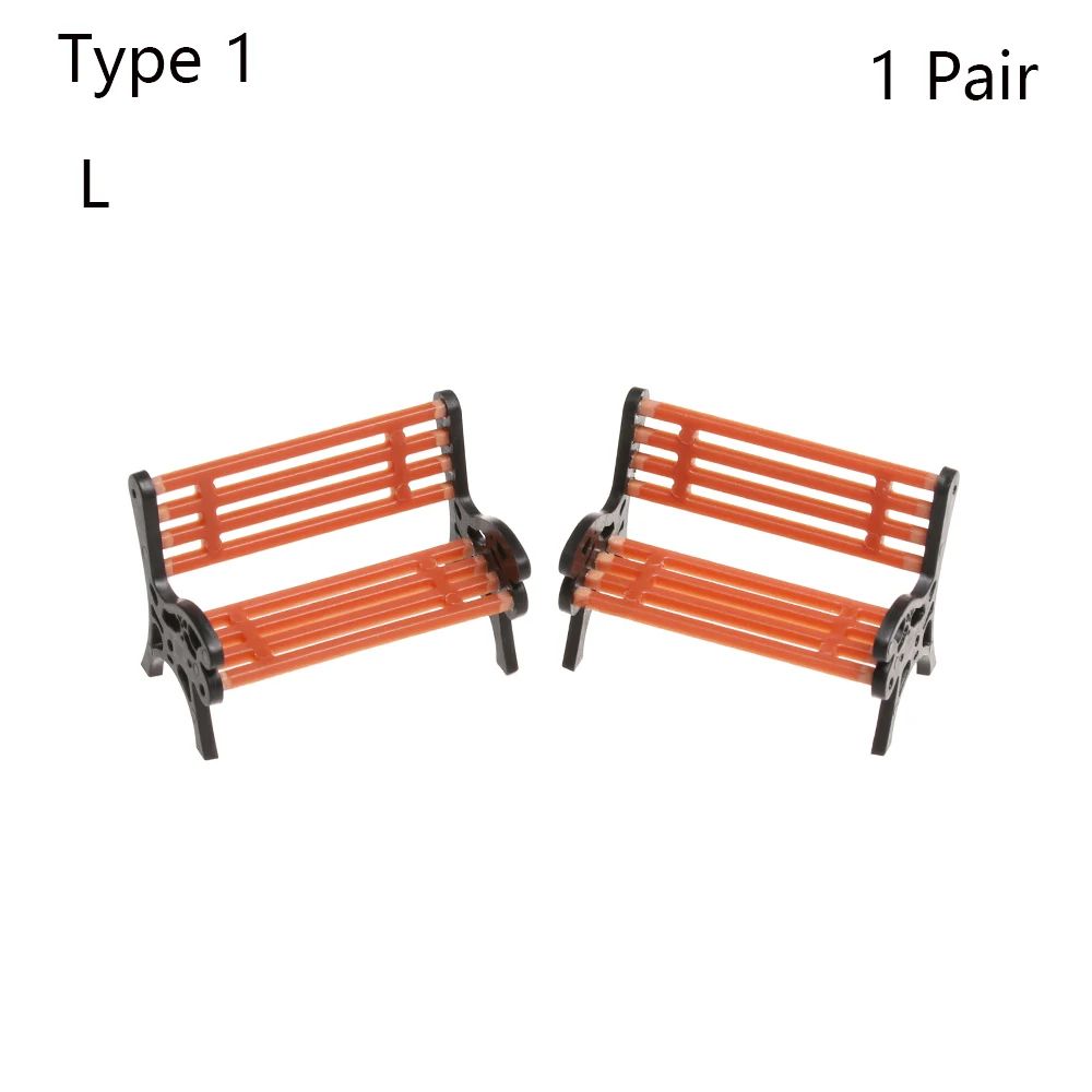 1SET Doll House Miniature Bench Stools White Chair Cute Fairy Garden Gnome Moss Terrarium Bonsai DIY Craft Home Decoration