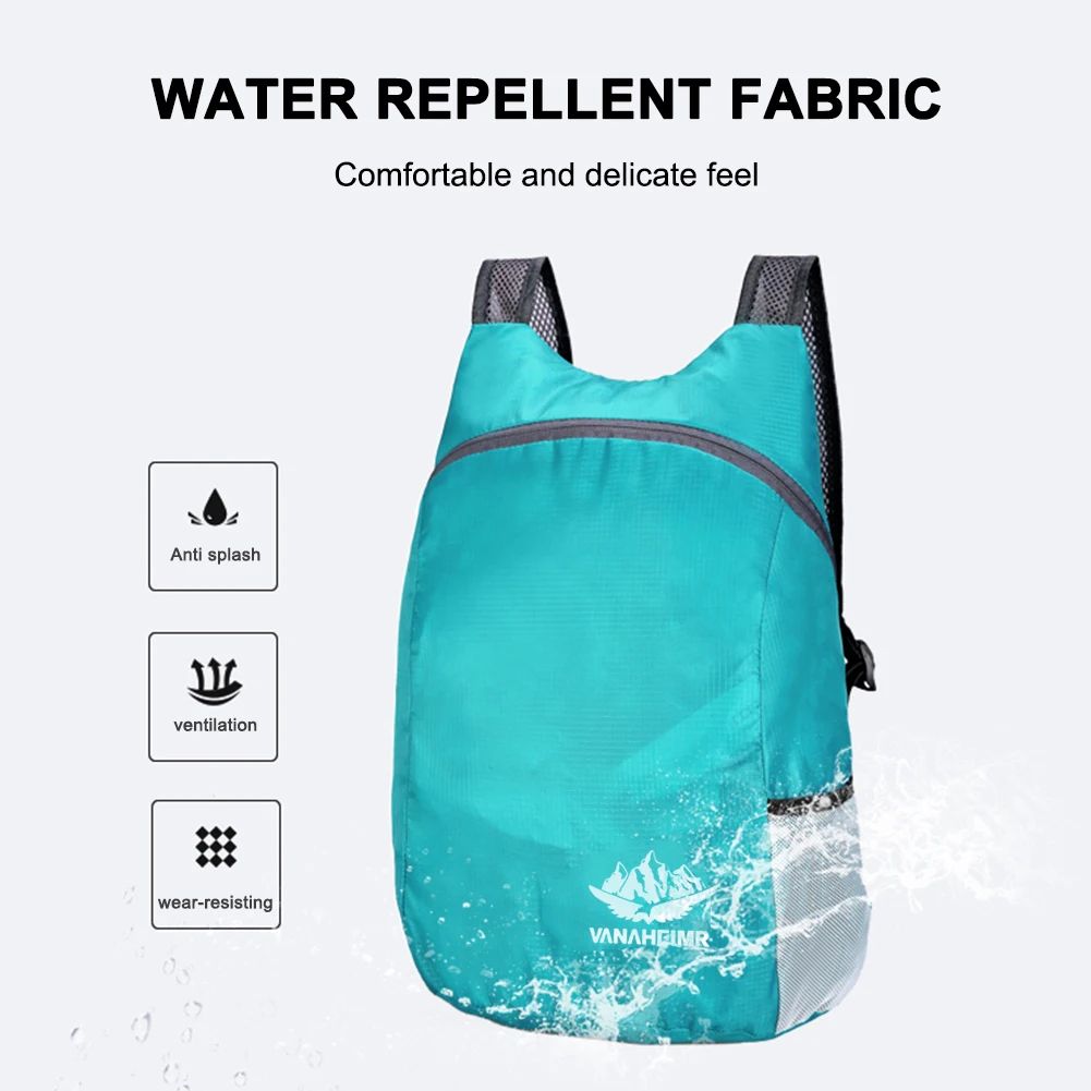 Mochila Dobrável Leve 15L Ultraleve para Homens e Mulheres - Mochila de Viagem, Esportes e Caminhada