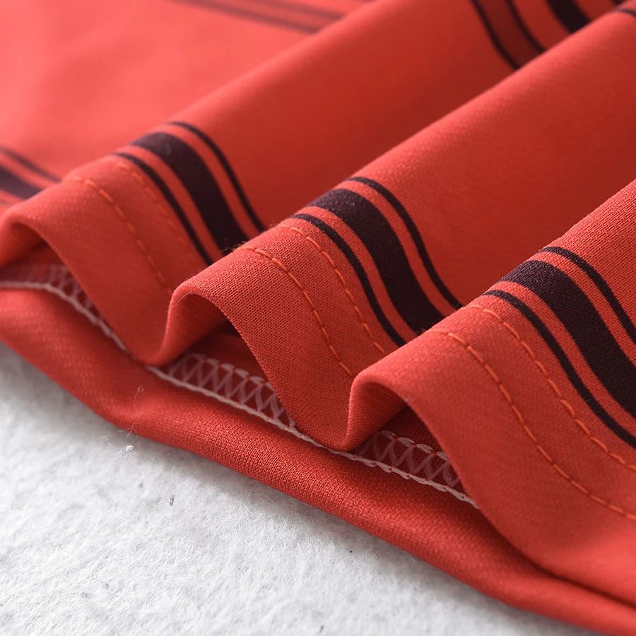 Men's Polo Shirt Button Up Polos Business Casual Lapel Short Sleeve T Shirt Summer Regular Fit Red Black Polo Stripe Shirts