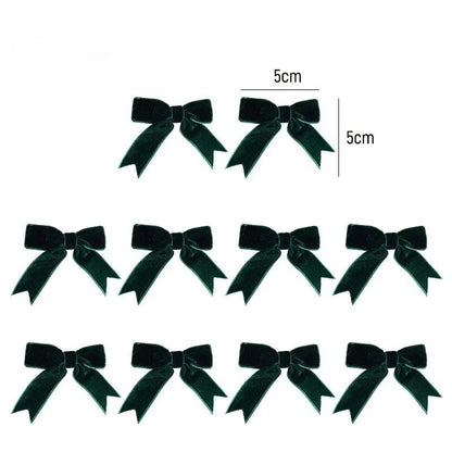 10/100x Red Christmas Bow Velvet Christmas Wreath Bow Christmas Tree Topper Bows Garland Hanging Ornaments DIY Craft Party Gifts
