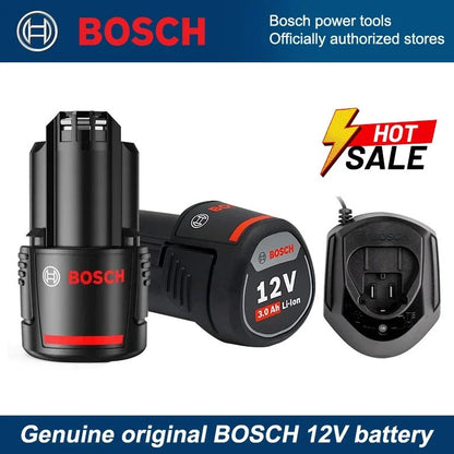 Bateria 100% Original Bosch 12V, 3000mAh, íons de lítio recarregável BAT411A BAT412 BAT412A BAT413 com Carregador de Bateria