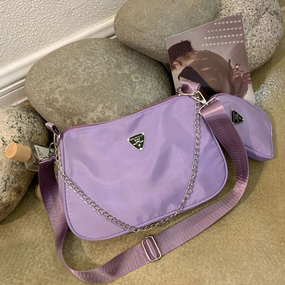 Nylon Crossbody Bag For Women Fashion Portable Casual Underarm Bag Students Cross Body Bag