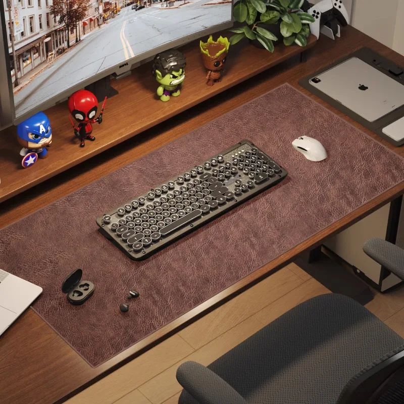 Retro Mousepad Large Mouse Pad Waterproof Non-slip PU Suede Desk Mat Computer Keyboard Desk Pad Mouse Mats Gaming Accessories