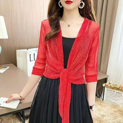 Wedding Jacket Wrap Long Half Sleeve Bolero Shrugs For Women Cardigan Bolero Jacket Cape For Party Dress Top Coat