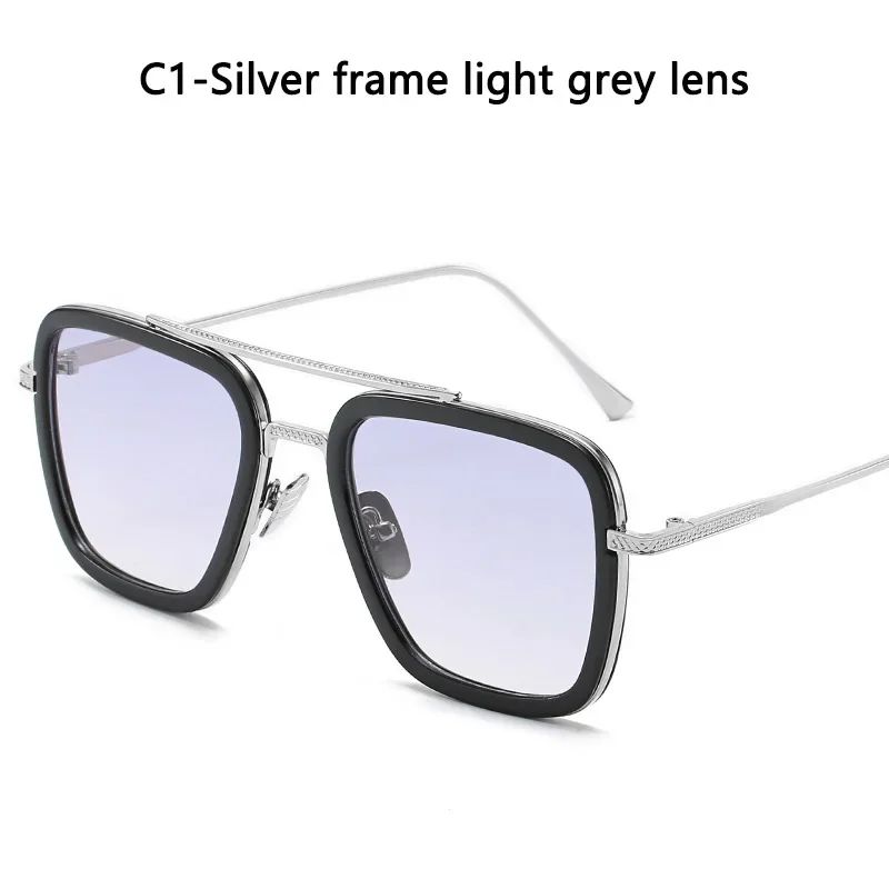 High Quality Iron Man Tony Stark Fishing Sunglasses Square Outdoor Sport Fishing Glasses Men Spider Eyewear Sports Sun Glasses