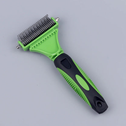 New Arrival Stainless Double-sided Pet Cat Dog Comb Brush Professional Large Dogs Open Knot Rake Knife Pet Grooming Supplies