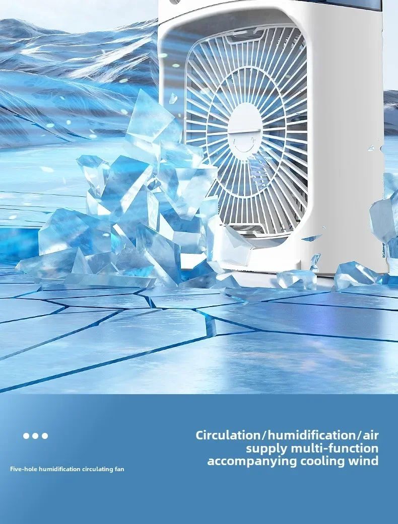 Portable 3 in 1 Mini Ac Air Cooler Fan for Home Products Conditioner Household Small Night LED Humidifier Lights Camping Room