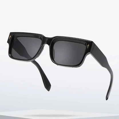 JNPCXI Óculos de Sol Retrô Quadrados Femininos Listras de Leopardo Sombras UV400 Rebites da Moda Masculinos Óculos de Sol Transparentes Gradiente