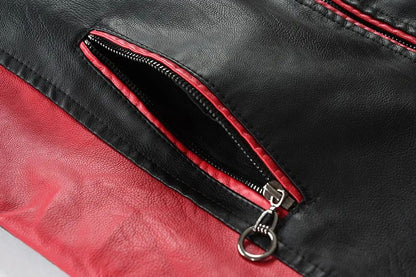 Fashionable Men's Biker Leather Jacket 2025 New Zipper Stand Collar Fleece Lined Casual PU Leather Coat Regular Fit Chinese Orig