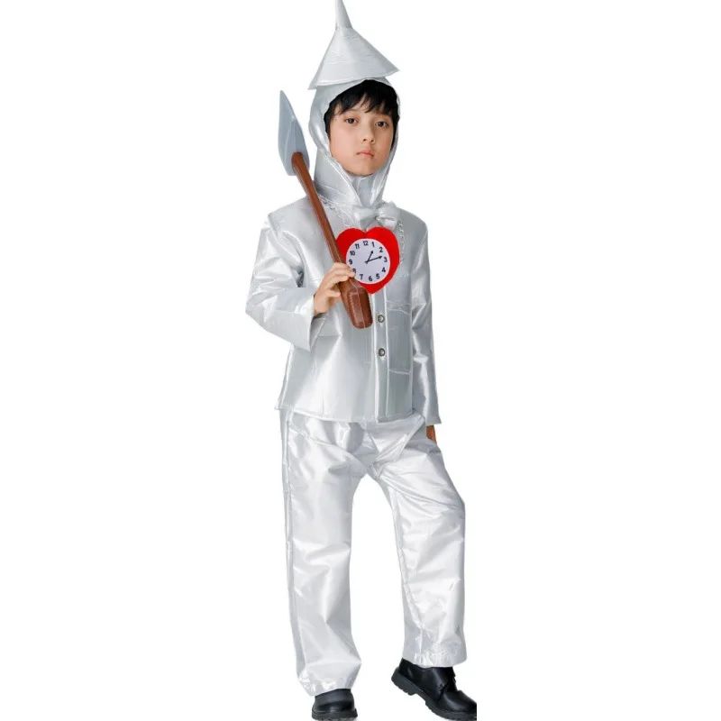 Halloween Cosplay Tin Man Costume Parent-children Clothing Adult Male Iron Man Costume Wizard of Oz Performance Stage Costumes