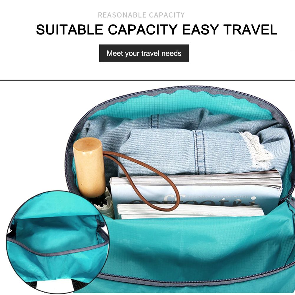 Mochila Dobrável Leve 15L Ultraleve para Homens e Mulheres - Mochila de Viagem, Esportes e Caminhada