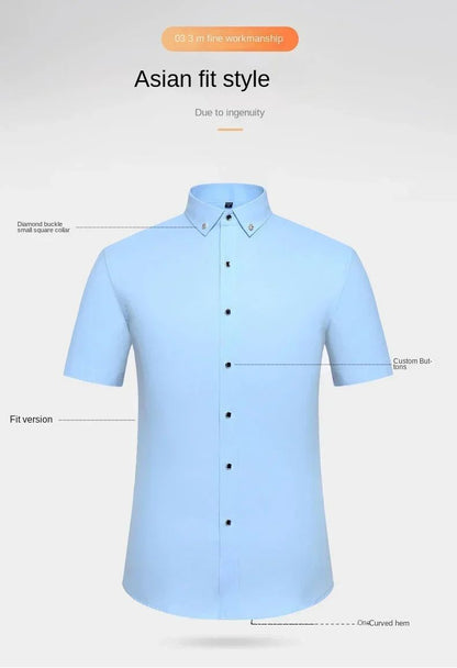 New Men's White Shirt Korean High End Version Free Shipping Popular Clothes Short Sleeve Long Sleeve Casual Suit Bottom Shirts