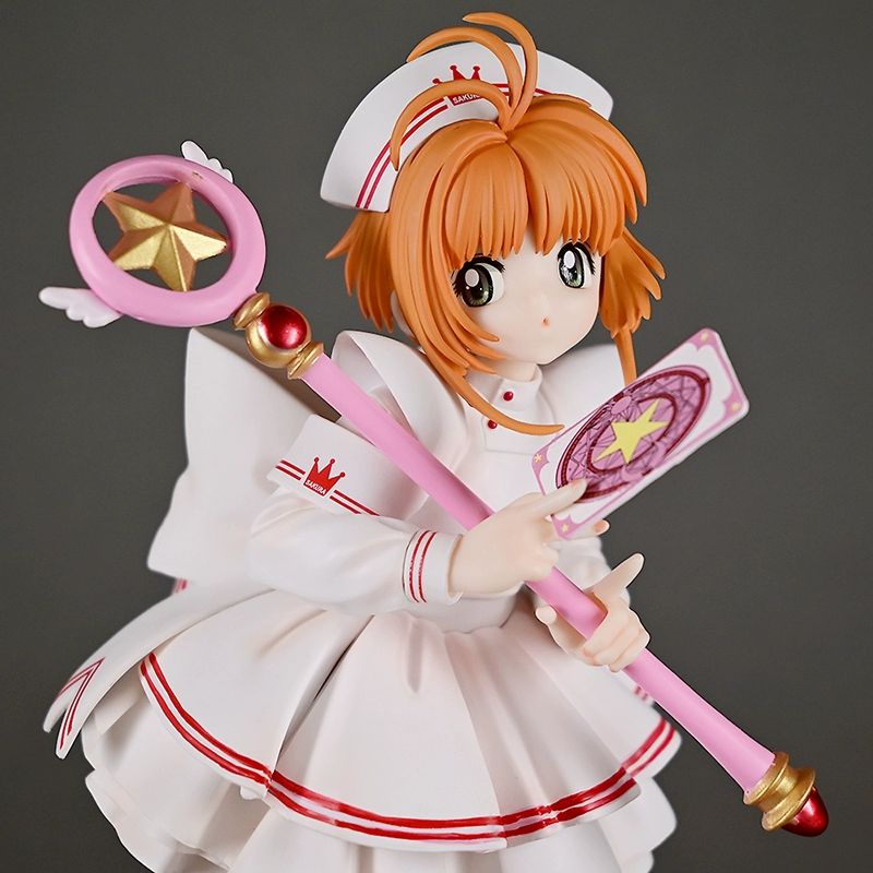 Boneco PVC Anime Cardcaptor Sakura Quente - Kinomoto Sakura Colecionável Decoração de Mesa Modelo Estátua Presente de Aniversário