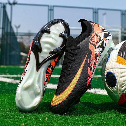 New Men Football Boots Training Long Spikes Soccer Shoes Sneakers Original  Drop Shipping Futsal Cleats Match Ultralight Indoor