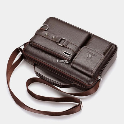 2024 New Men Shoulder Bag for 10.4" Ipad PU Leather Business Handbags Men Messenger Bags Fashion Man Crossbody Bag