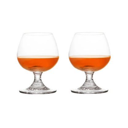 Conjunto 2 Peças 255ml Copo de Vinho Tinto Curto com Pé Conjunto Taças de Coquetel de Vinho Estrangeiro para Bar Copo de Conhaque Transparente Utensílios de Vinho