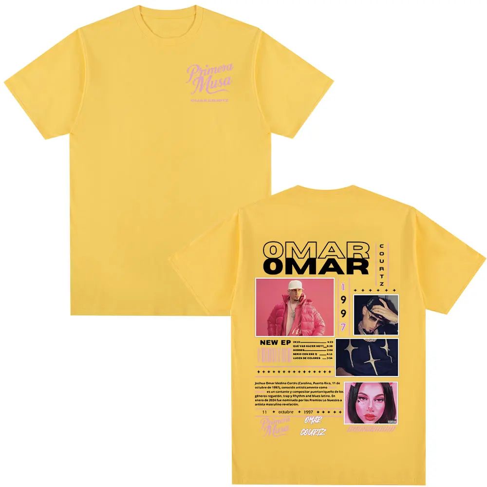 Omar Courtz Primera Musa Album Tour Merch T Shirt Men Women Clothing Hip Hop Fashion T-shirt Casual Short Sleeve T-shirts