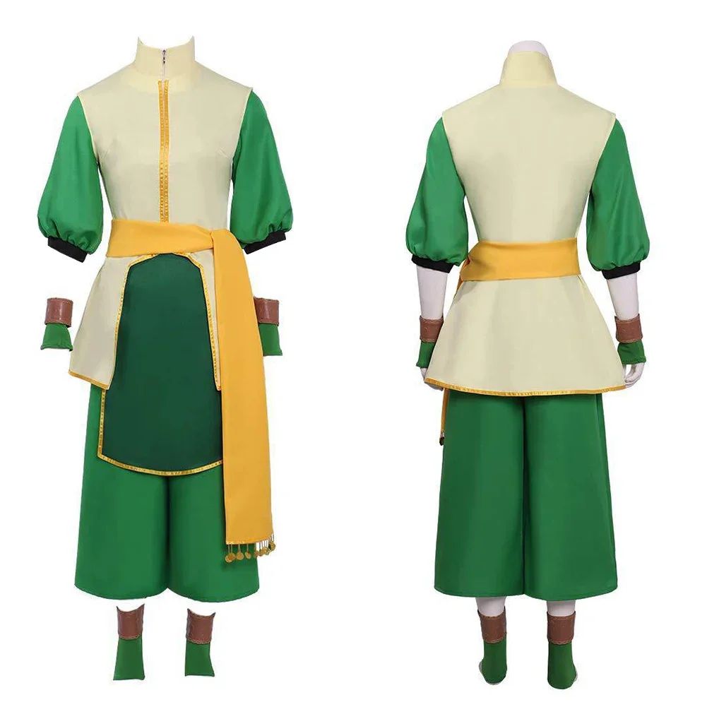 Anime Avatar The Last Airbender Toph Beifong Cosplay Costume Vest Pants Suit Outfit Halloween Woman Man Carnival Roleplay Clothe