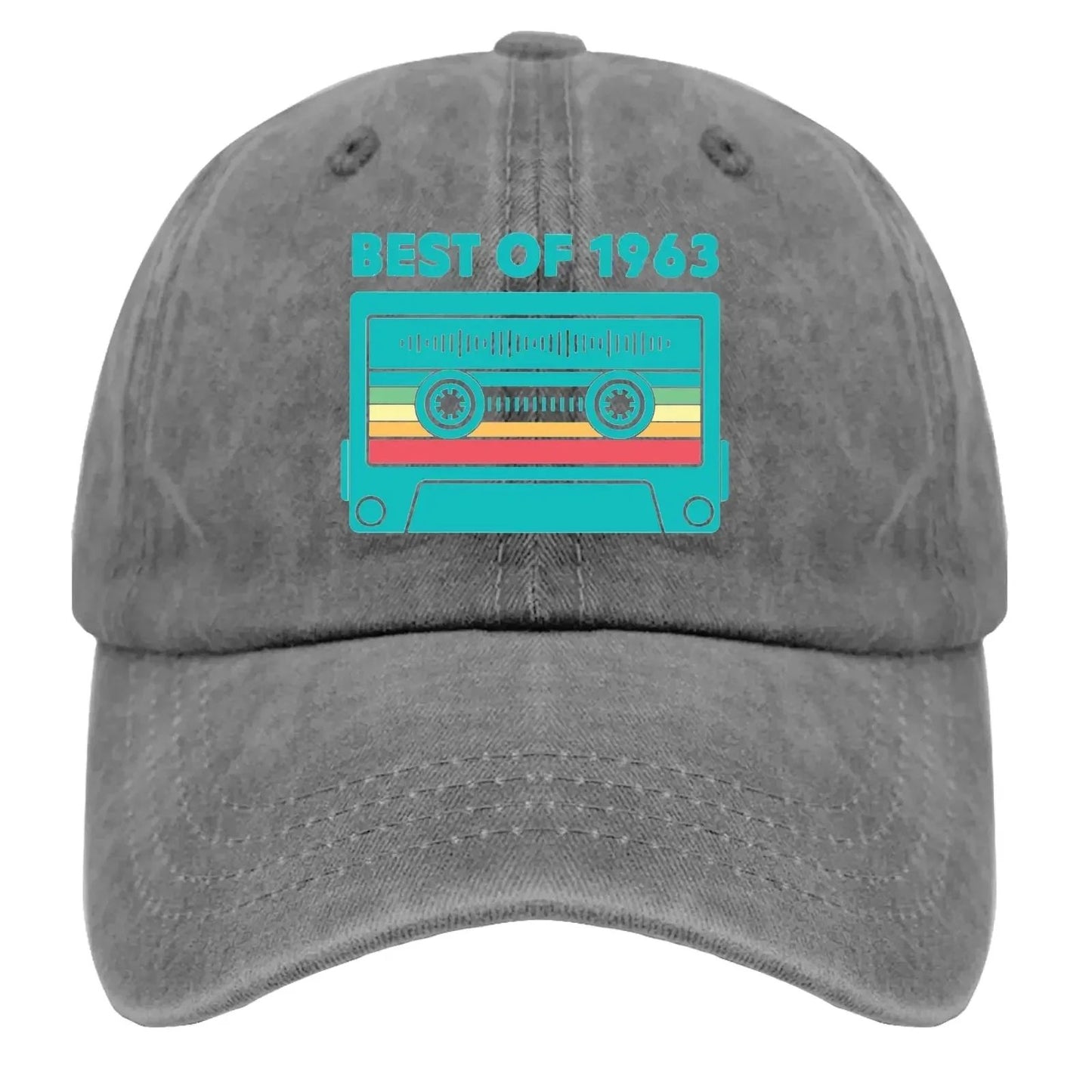 Unisex Hat Best of 1963 Cassette Tape Baseball Caps for Men Graphic Trucker Caps Adjustable for Women