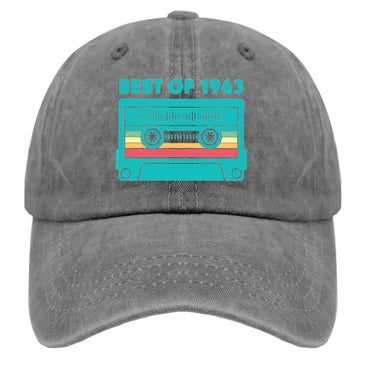 Unisex Hat Best of 1963 Cassette Tape Baseball Caps for Men Graphic Trucker Caps Adjustable for Women