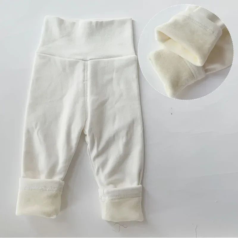 0-5Y BABY Clothes Casual Pants Autumn Winter Kids Warm Pants Boy Girls One Piece Fleece Trousers Outer Wear Sports Trousers