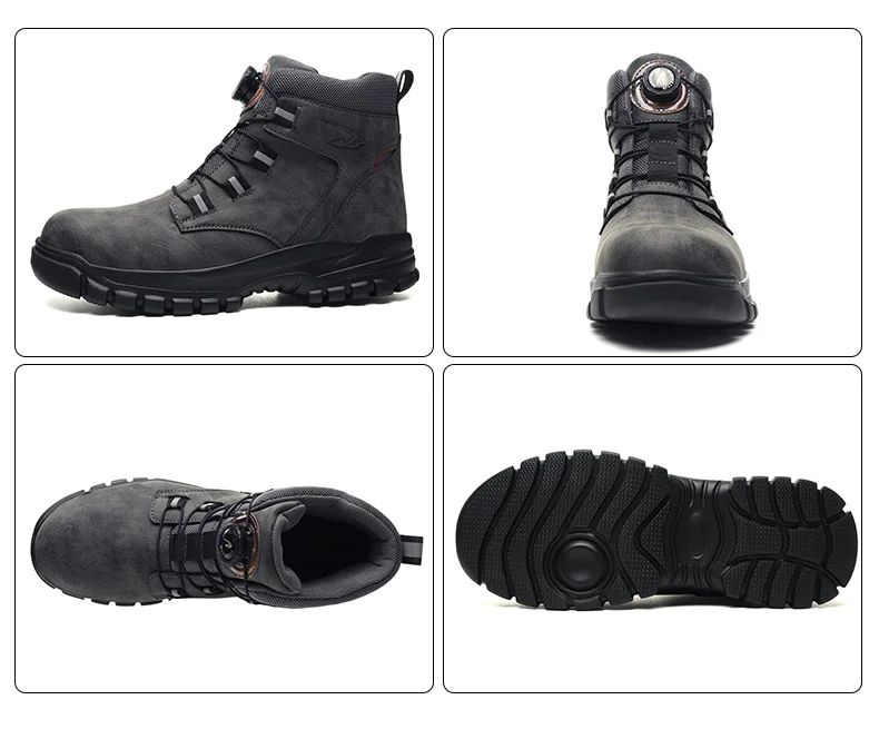 Botas de segurança masculinas à prova d'água, indestrutíveis, com biqueira de aço, anticorte, resistentes a perfurações, sapatos de segurança para motociclistas, Botas Para Hombre