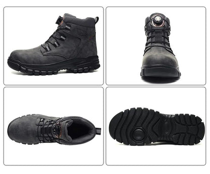 Botas de segurança masculinas à prova d'água, indestrutíveis, com biqueira de aço, anticorte, resistentes a perfurações, sapatos de segurança para motociclistas, Botas Para Hombre