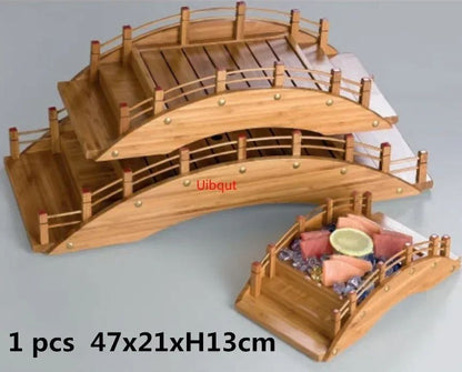 Ponte de Sushi de Madeira Japonesa Barcos Pinheiro Criativo Sushi Sashimi Prato Bandeja Louça de Sushi Decoração Enfeite