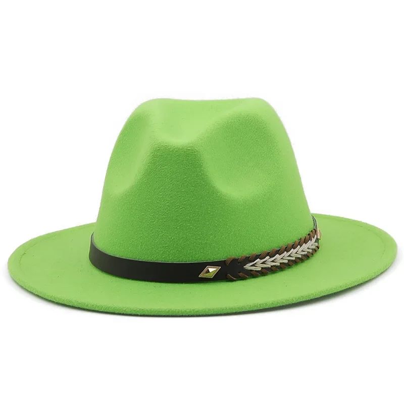 2025 Mulheres Homens Chapéu Panamá Fedora Aba Larga Proteção Solar Clássico Unissex Moda Chapéu Top para Festa Casamento Igreja