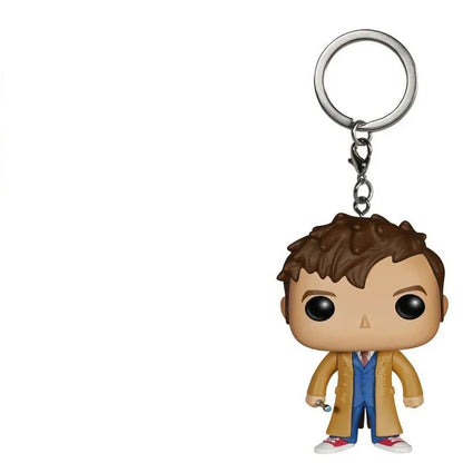 Funko Pop DW Doctors Chaveiro Brinquedo Décimo Doutor Décimo Primeiro Décimo Segundo Doutor Tardis Vinil Boneco Chaveiro