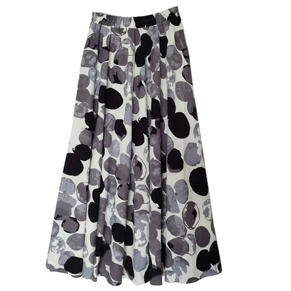 Cotton Linen Skirts for Women Fashion Casual Bohemian Y2k Print Long Skirt Summer Vintage Maxi Bottom Saias Woman Clothes Faldas