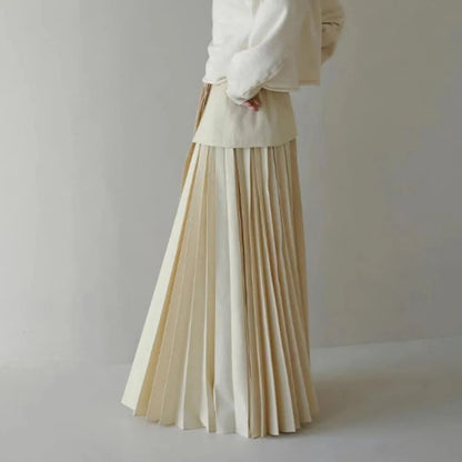 Spring Summer Vintage Japanese Casual Skirts Women Three-dimensional Two-piece Skirt High Waist All-match Pleated Faldas Mujer