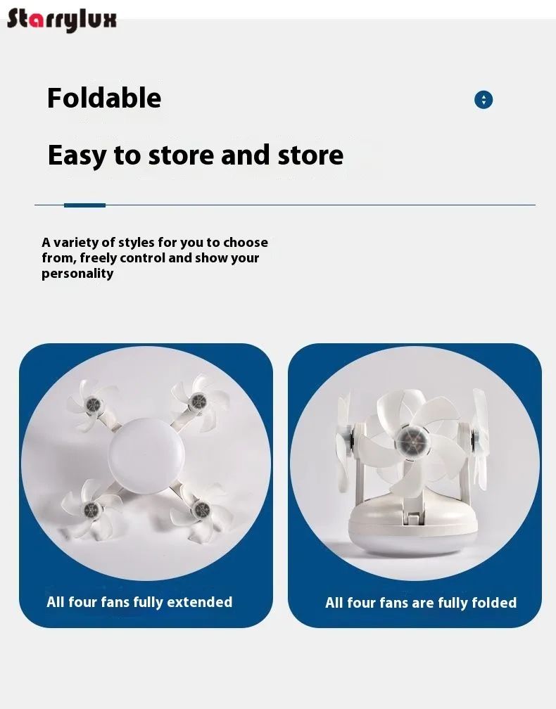 LED Smart Silent Fan Light with E27 Screw Creative 3/4/5 Head Remote-Controlled 3-Speed Adjustable for Home Living Room Bedroom