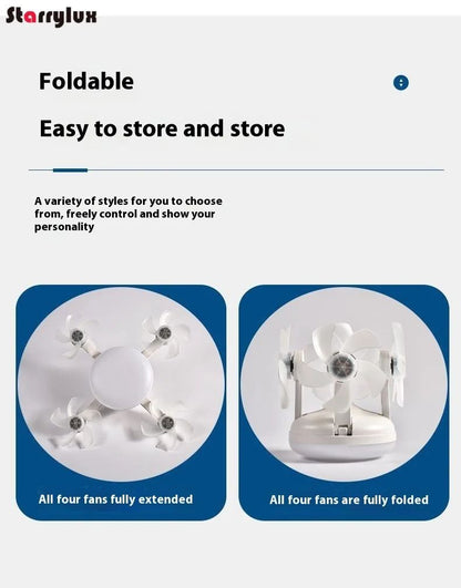 LED Smart Silent Fan Light with E27 Screw Creative 3/4/5 Head Remote-Controlled 3-Speed Adjustable for Home Living Room Bedroom