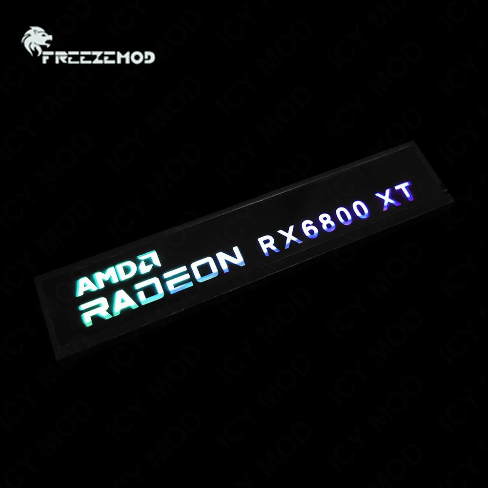 Painel Lateral FREEZEMOD Mini VGA com Luz 5V 3PIN A-RGB Placa Gráfica Luminosa Placa de Identificação Painel de Luz Decorativo para Gabinete PC AURA SYNC