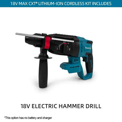 Makita Martelete sem Fio de 26MM, Martelete Elétrico sem Escovas, Bateria de Lítio 18V, Furadeiras sem Fio, Ferramentas Elétricas Makita 18v? Original