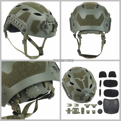 Tactical Fast Helmet Airsoft CS Game Helmets Outdoor Sports Hunting Shooting Paintball Head Protective Gear