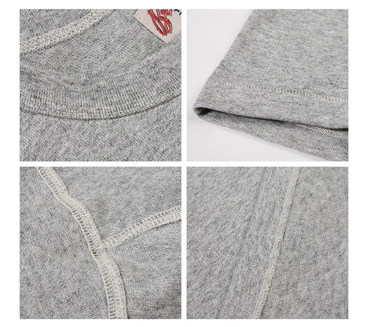 Bronson Heavyweight Seamless Tubular T-Shirt Summer Men's Plain Basic Tee Shirts
