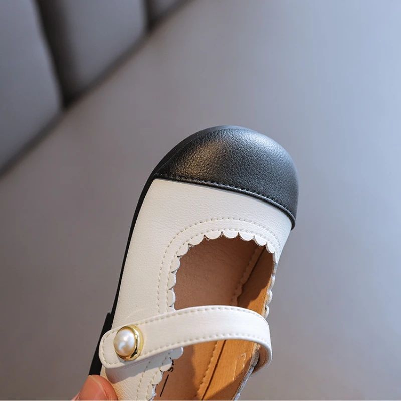 Classic Girls Fashion Princess Shoes New Patchwork Toddler Casual Shoes Spring Autumn Children Versatile Kids Walking Flat Shoes