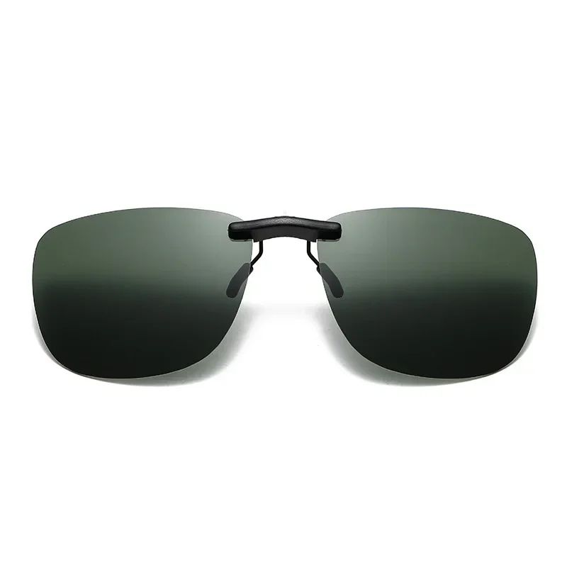 Square Clip on Sunglasses Women Polarized Black Lens UV400 Night Vision Driving Men Goggles Clips Anti Glare Vintage Glasses