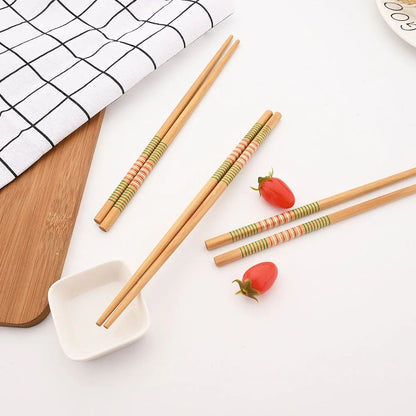 5 Pares de Hashis de Bambu Japoneses para Sushi Antiderrapante Utensílios de Mesa Reutilizáveis para Hot Pot Hashis Chineses Ferramentas de Cozinha