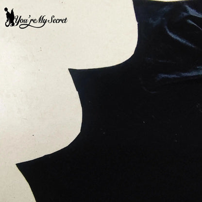 [You're My Secret] Halloween Morticia Adams Primate Black Adams Family Dress Retro Gothic Flared Sleeve Fishtail Dress Vestido