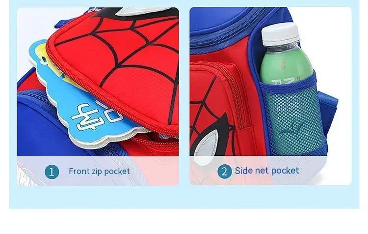 Aoger Anime Spiderman Design Backpack Frozen Cars Printing Boys Primary Children School Bag Kids Kindergarten Backpack Travel