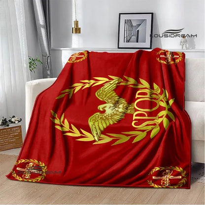 Roman SPQR logo printed blankets Children's warm blanket soft and comfortable blanket home travel blankets birthday gift